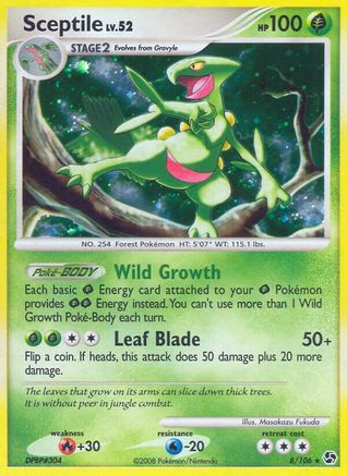 Sceptile 008/106  - Reverse Holofoil Great Encounters - Holo Rare