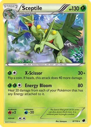 Sceptile 008  - Holofoil Plasma Freeze - Holo Rare