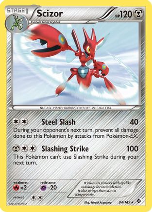 Scizor 094  - Holofoil Boundaries Crossed - Holo Rare