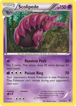 Scolipede 053  XY Base Set - Rare