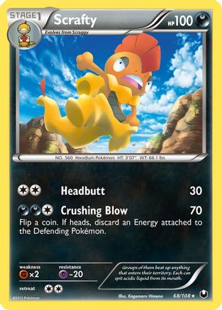 Scrafty 068  Dark Explorers - Rare
