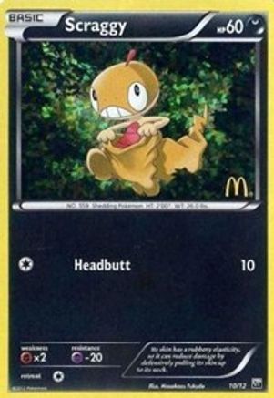 Scraggy 010/12  - Holofoil McDonalds Promos 2012 - Promo