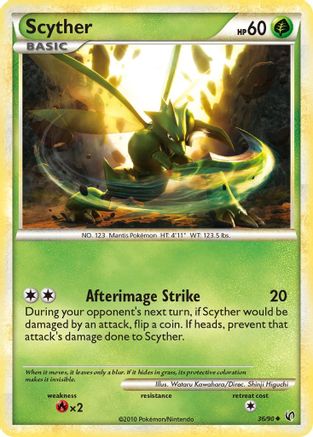 Scyther (36) 036/90  - Reverse Holofoil Undaunted - Uncommon