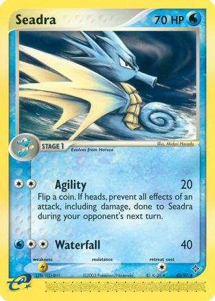 Seadra 040/97  - Reverse Holofoil Dragon - Uncommon