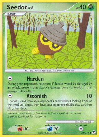 Seedot 078  - Reverse Holofoil Rising Rivals - Common