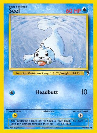 Seel 092/110  - Reverse Holofoil Legendary Collection - Common