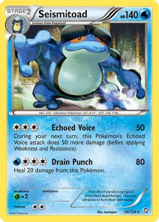 Seismitoad 036  - Reverse Holofoil Dragons Exalted - Rare