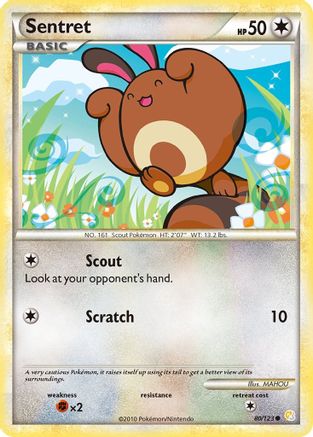 Sentret 080/123  HeartGold SoulSilver - Common