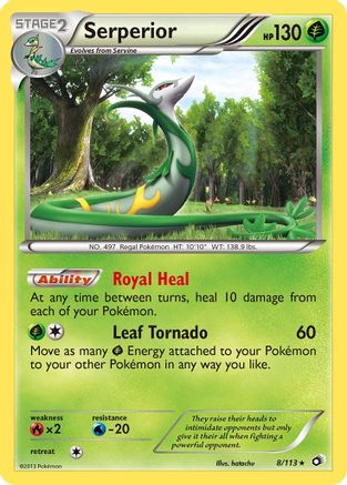Serperior 008  - Holofoil Legendary Treasures - Holo Rare