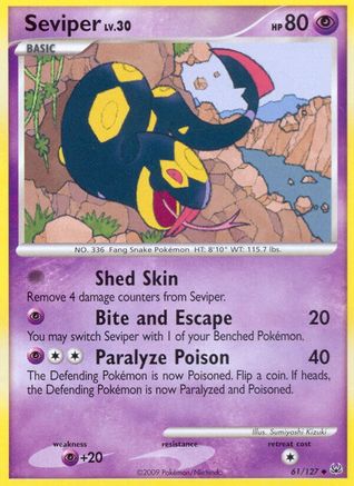 Seviper 061  - Reverse Holofoil Platinum - Uncommon
