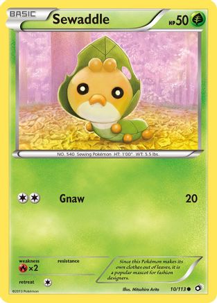 Sewaddle (10) 010  Legendary Treasures - Common