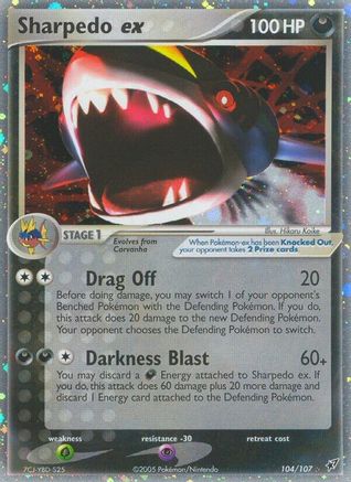 Sharpedo ex 104  Deoxys - Ultra Rare