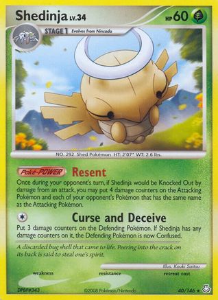 Shedinja 040  - Reverse Holofoil Legends Awakened - Rare
