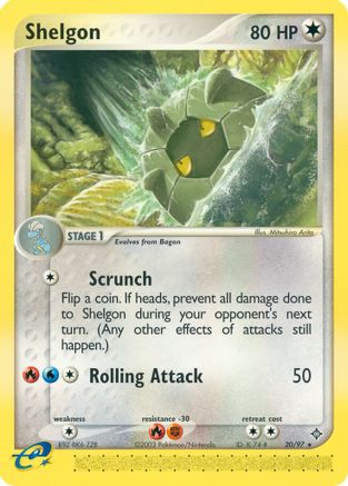 Shelgon 020/97  - Reverse Holofoil Dragon - Rare