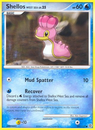 Shellos West Sea 107  - Reverse Holofoil Secret Wonders - Common