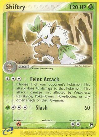 Shiftry 022/100  - Reverse Holofoil Sandstorm - Rare