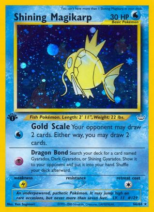 Shining Magikarp 066  - 1st Edition Holofoil Neo Revelation - Secret Rare