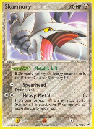 Skarmory 026  - Reverse Holofoil Deoxys - Rare
