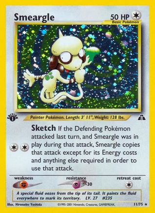 Smeargle (11) 011/75  - 1st Edition Holofoil Neo Discovery - Holo Rare