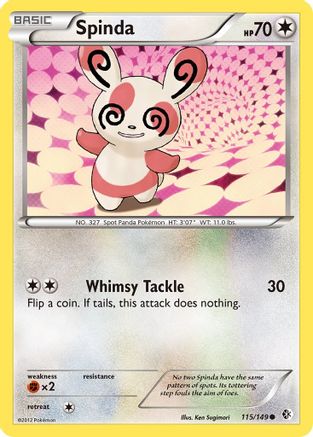 Spinda 115  - Reverse Holofoil Boundaries Crossed - Common