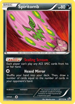 Spiritomb 087  - Reverse Holofoil Legendary Treasures - Uncommon