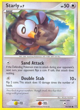 Starly 075  - Reverse Holofoil Stormfront - Common