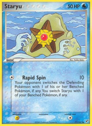 Staryu 077/107  - Reverse Holofoil Deoxys - Common