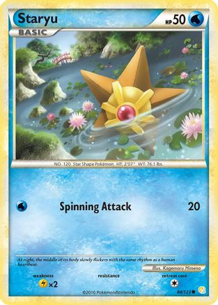 Staryu 084/123  - Reverse Holofoil HeartGold SoulSilver - Common