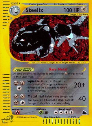 Steelix (H29) H29  - Holofoil Skyridge - Holo Rare