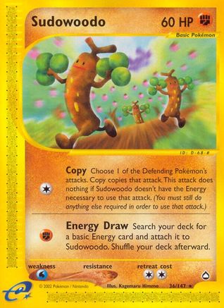 Sudowoodo 036  Aquapolis - Rare