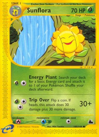 Sunflora 105  - Reverse Holofoil Skyridge - Common