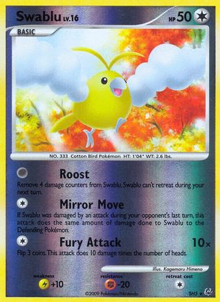 Swablu (Shiny) SH5  - Reverse Holofoil Platinum - Shiny Holo Rare