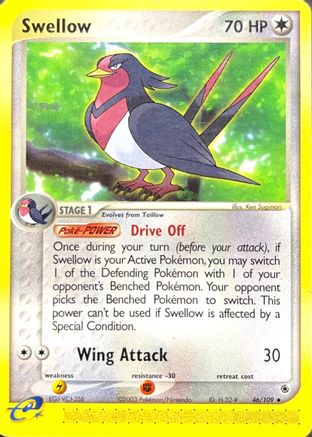 Swellow 046/109  Ruby and Sapphire - Uncommon