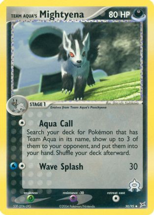 Team Aqua's Mightyena 030/95  Team Magma vs Team Aqua - Uncommon