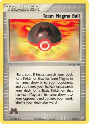 Team Magma Ball 080  - Reverse Holofoil Team Magma vs Team Aqua - Uncommon