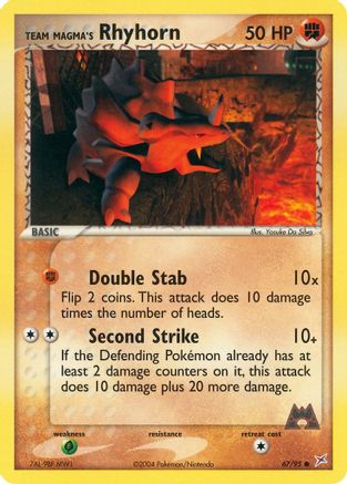 Team Magma's Rhyhorn 067/95  Team Magma vs Team Aqua - Common
