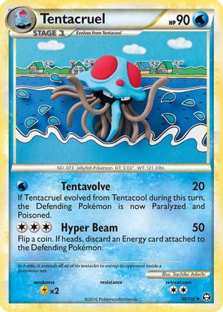 Tentacruel 050/102  - Reverse Holofoil Triumphant - Uncommon