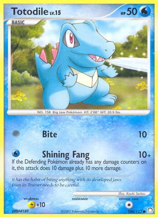 Totodile 106/123  - Reverse Holofoil Mysterious Treasures - Common