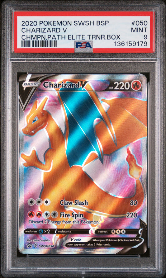 2020 Pokemon Charizard V Champion's Path Elite Trainer Box 050/073 PSA 9