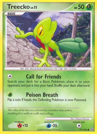 Treecko 079/100  - Reverse Holofoil Stormfront - Common