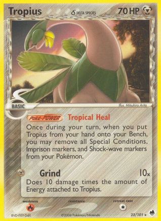 Tropius (Delta Species) 023/101  Dragon Frontiers - Rare