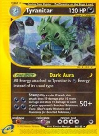 Tyranitar (66) 066  - Reverse Holofoil Expedition - Rare