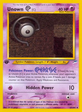 Unown [C] 057/105  - Unlimited Neo Destiny - Uncommon