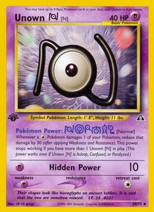 Unown [N] 050/75  - 1st Edition Neo Discovery - Uncommon