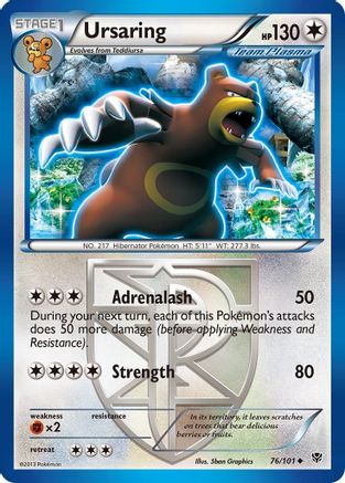 Ursaring (Team Plasma) 076/101  - Reverse Holofoil Plasma Blast - Uncommon