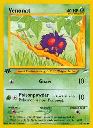 Venonat 090/105  - 1st Edition Neo Destiny - Common