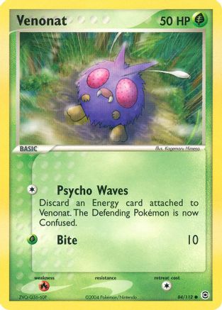 Venonat 084  FireRed & LeafGreen - Common