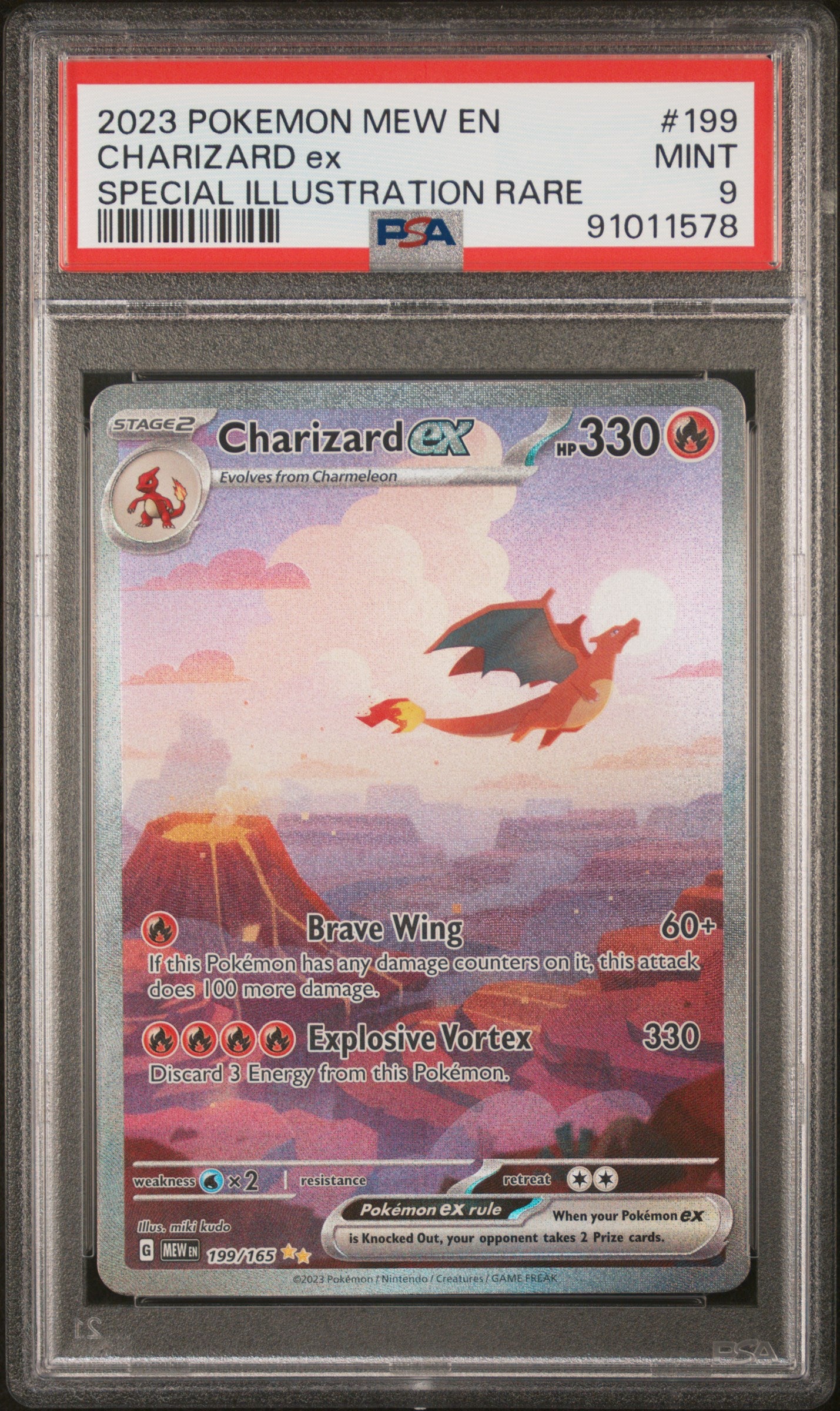 2023 Pokemon Mew EN - 151 #199 Charizard ex SIR PSA 9