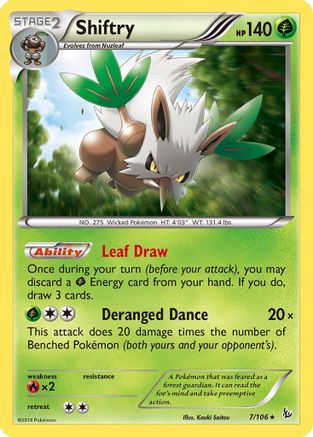 Shiftry 007  - Holofoil XY  Flashfire - Holo Rare