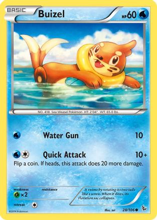 Buizel 028  - Reverse Holofoil XY  Flashfire - Common